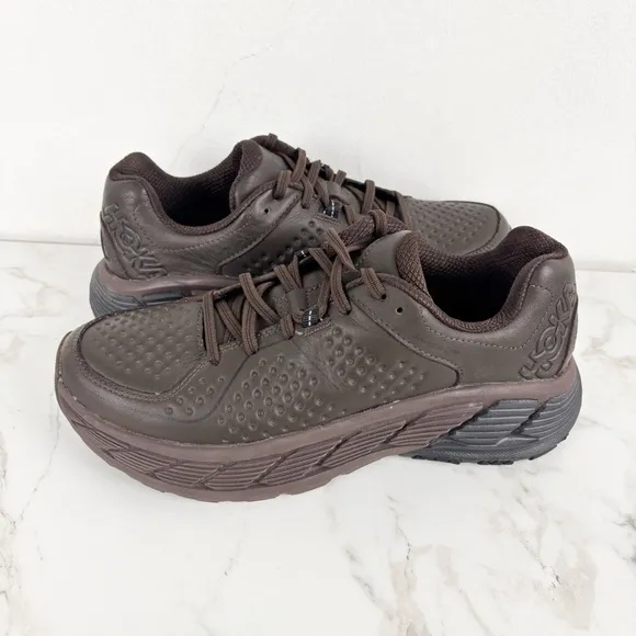 NWOT HOKA One One Men’s Gaviota Leather Shoes Sz 8