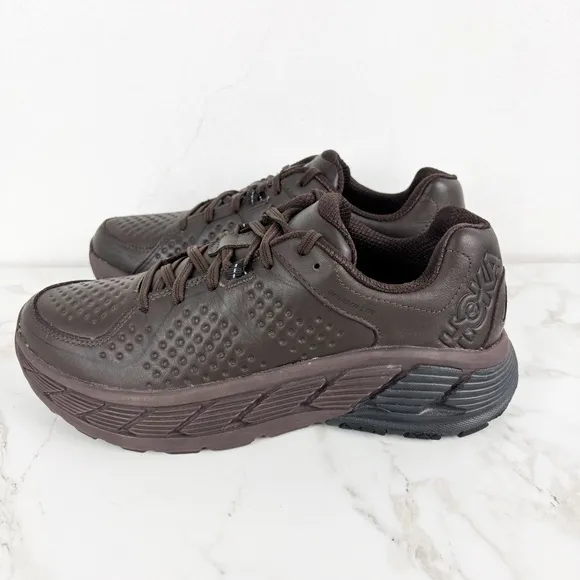 NWOT HOKA One One Men’s Gaviota Leather Shoes Sz 8