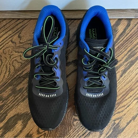 NWOT Under Armour HOVR Machina 2 Running Shoes Black Blue Mens