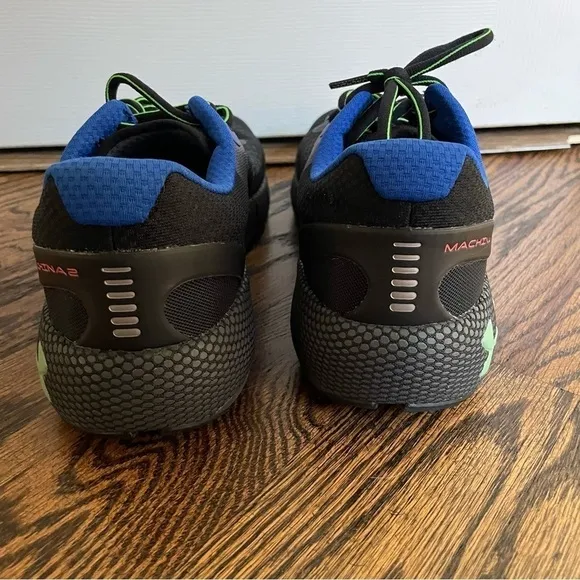 NWOT Under Armour HOVR Machina 2 Running Shoes Black Blue Mens