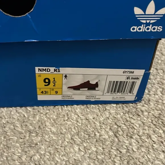 NWT Adidas Men’s red, black and white tennis shoes size 9.5