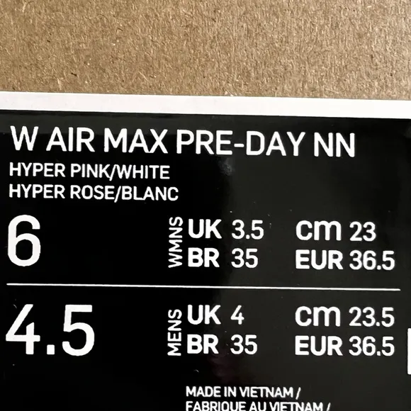 NWT Air Max Pre-Day NN Women’s Shoes