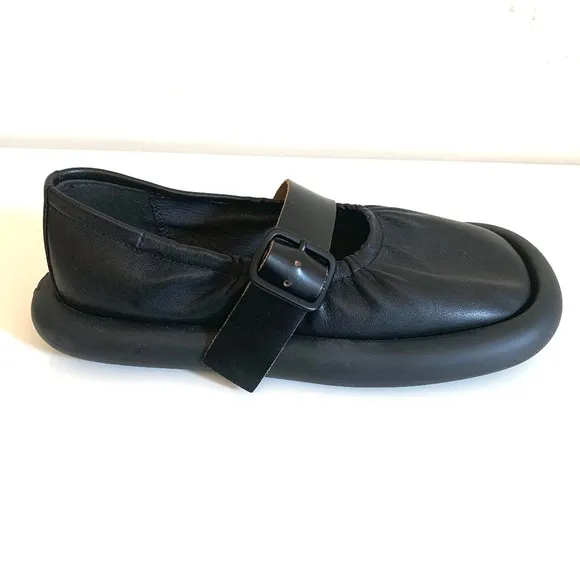 NWT CAMPER AQUA BLACK BALLERINA SHOES Size 7US/37EU