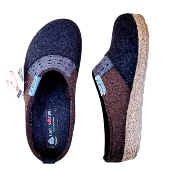NWT HAFLINGER Felted Wool Freedom Clogs Mules Shoes Unisex Wmns 8 Mens 10