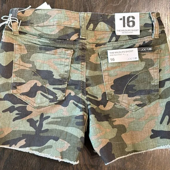 NWT Joe's Jeans Girls' Wildlife Jean Shorts Stretch Cut off Size 16 MSRP $75