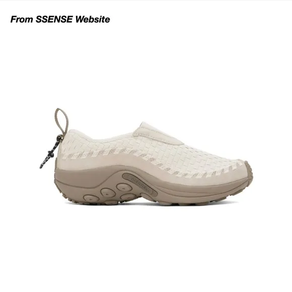 NWT: MERRELL 1TRL TAUPE JUNGLE MOC EVO WOVEN SNEAKERS IN PARCHMENT (5)