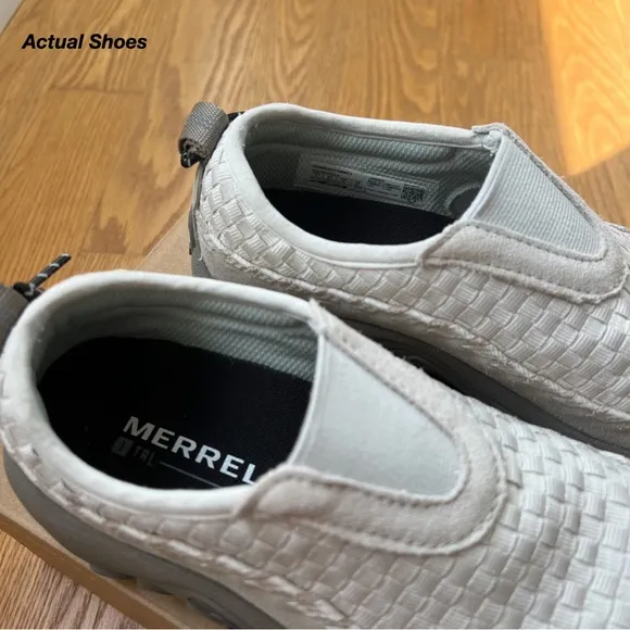 NWT: MERRELL 1TRL TAUPE JUNGLE MOC EVO WOVEN SNEAKERS IN PARCHMENT (5)