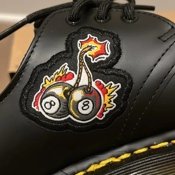 NWT NIB Dr. Martens Appliqué Patch Black Shoes