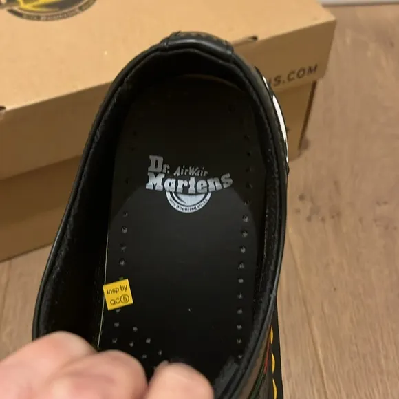 NWT NIB Dr. Martens Appliqué Patch Black Shoes