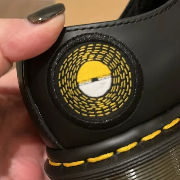 NWT NIB Dr. Martens Appliqué Patch Black Shoes