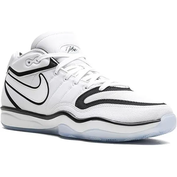NWT NIKE Mens G.T. Hustle 2 Basketball Shoes ,White/Black-Size 9