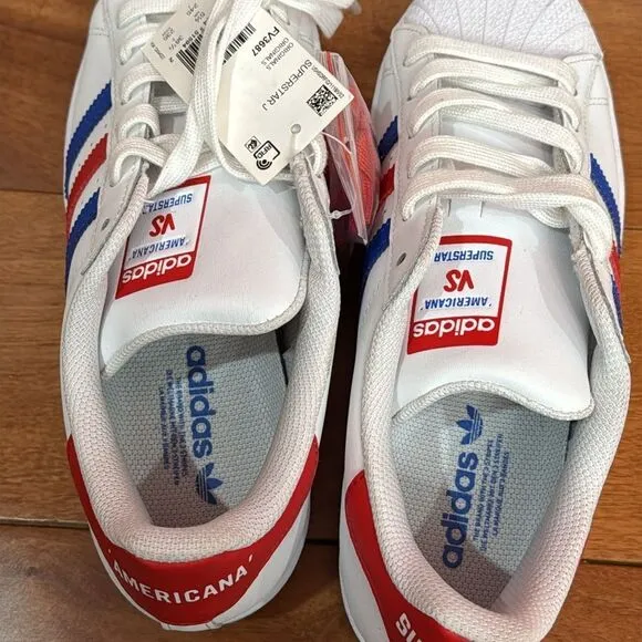 NWT Adidas Men’s Original Americana vs. Superstar 'USA' FV3687 Size 6