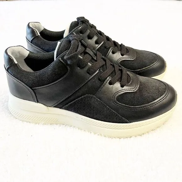 O by Everlane The Trainer Sneakers Women’s Size 7 Black Leather Upper Suede - P