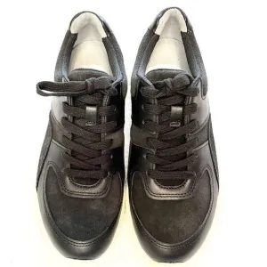 O by Everlane The Trainer Sneakers Women’s Size 7 Black Leather Upper Suede - P