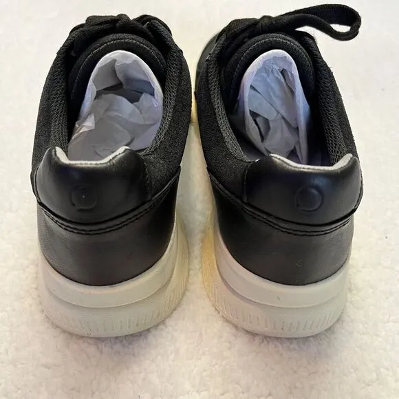 O by Everlane The Trainer Sneakers Women’s Size 7 Black Leather Upper Suede - P