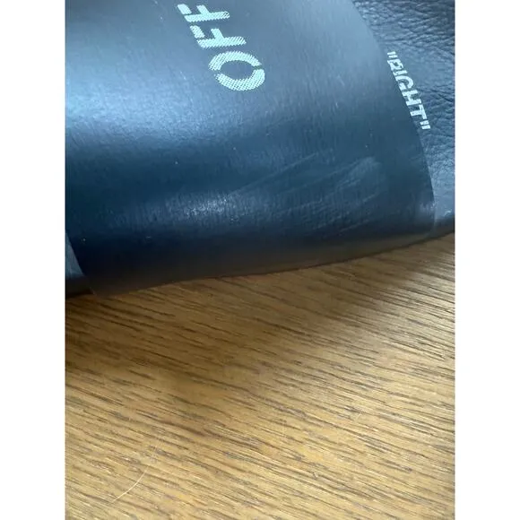 OFF-WHITE (TM) POOL SLIDERS in black. Size 41 (8 US Mens/10 Wmns) Virgil Abloh