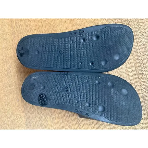 OFF-WHITE (TM) POOL SLIDERS in black. Size 41 (8 US Mens/10 Wmns) Virgil Abloh