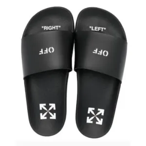 OFF-WHITE (TM) POOL SLIDERS in black. Size 41 (8 US Mens/10 Wmns) Virgil Abloh