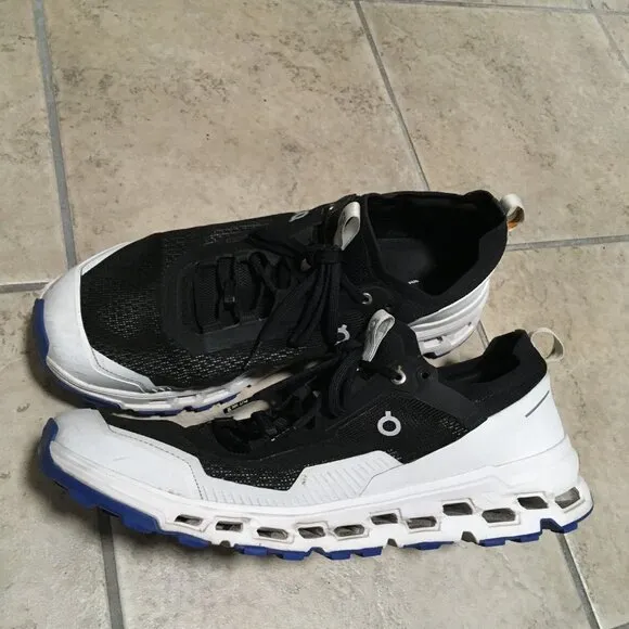On Cloud Cloudultra 2 Trail Running Shoes Mens size 14 Black White Blue