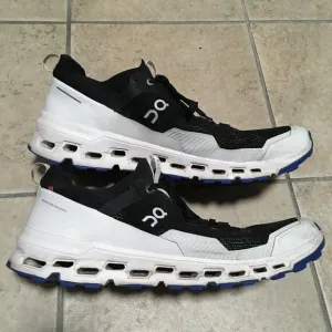 On Cloud Cloudultra 2 Trail Running Shoes Mens size 14 Black White Blue