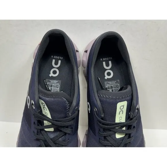 On Cloud X 3 Midnight Women’s Size 10.5 Purple Athletic Running Shoes Sneakers