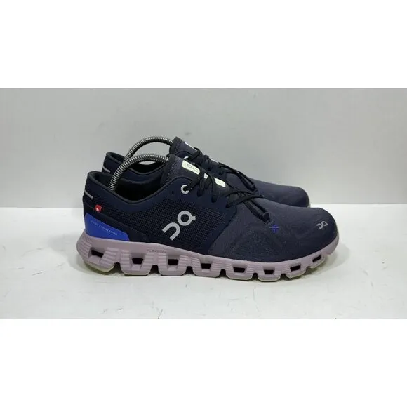 On Cloud X 3 Midnight Women’s Size 10.5 Purple Athletic Running Shoes Sneakers
