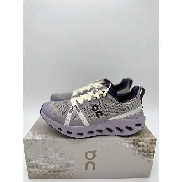 On Cloudsurfer Trail Size 9.5 Womens Seedling Lilac Purple Black Running Shoes