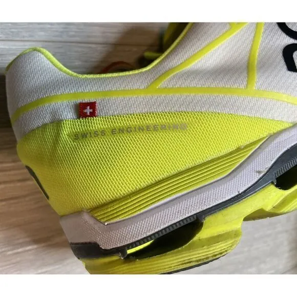 On Running Shoes Cloudflash Speed Athletic Sneaker Men 12.5 Neon‎ White Training