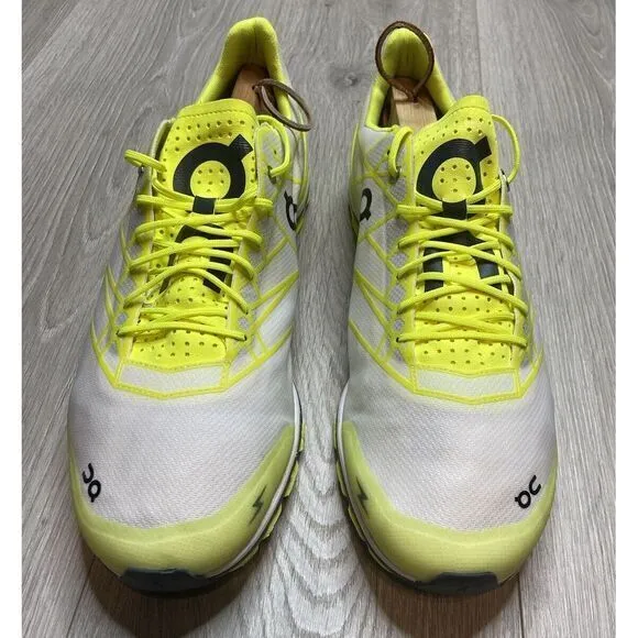 On Running Shoes Cloudflash Speed Athletic Sneaker Men 12.5 Neon‎ White Training