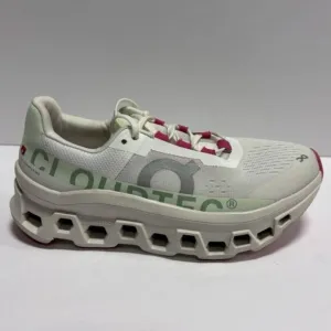 On Women’s Cloudmonster Running Shoes White/Lima, Size 6 M
