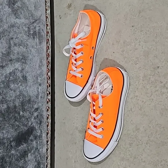 Orange Chuck Taylor All Star Canvas Unisex Low Top Shoes New!