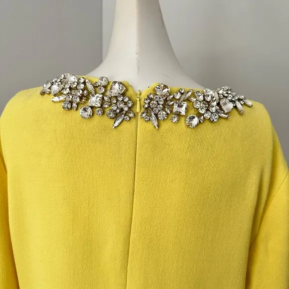 Oscar de la Renta Crystal Embellished Shift Dress