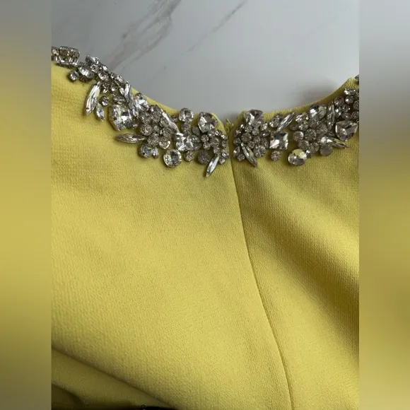 Oscar de la Renta Crystal Embellished Shift Dress