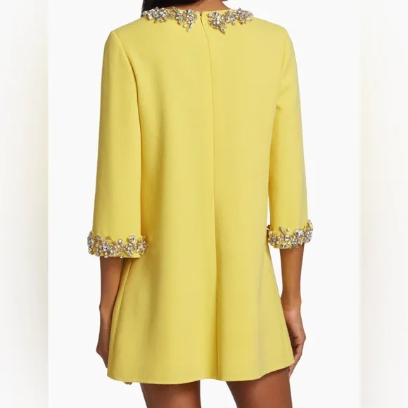 Oscar de la Renta Crystal Embellished Shift Dress