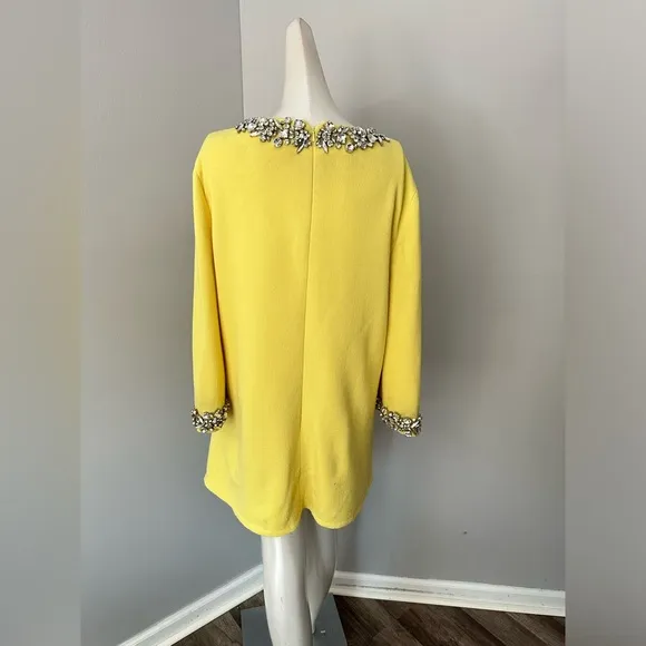 Oscar de la Renta Crystal Embellished Shift Dress
