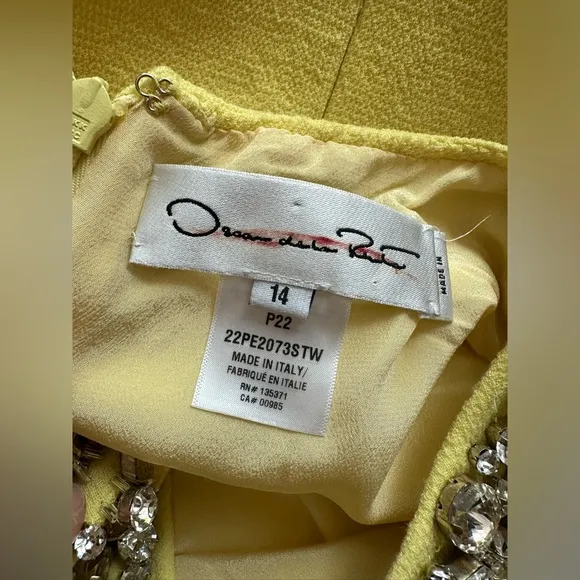Oscar de la Renta Crystal Embellished Shift Dress