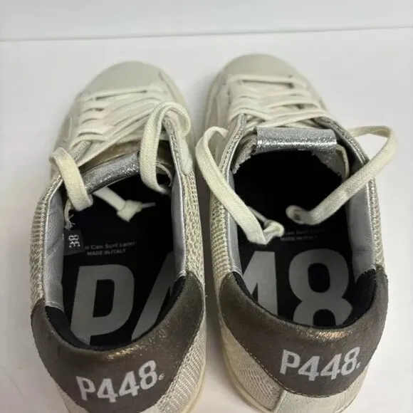 P448 Women’s John Low Top Sneakers Beige, Size EUR 38, US 7.5-8 M