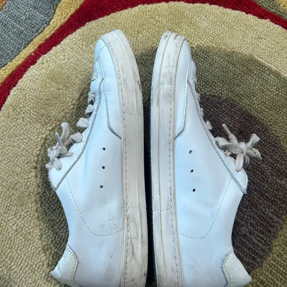 P448 Women’s John Sneakers Shoes White Leather Low Top Size 41 / USA 10 1/2