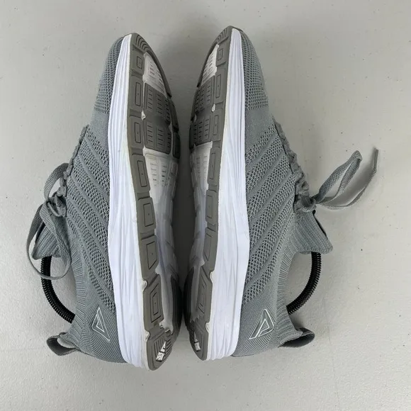 PEAK Shoes Mens 9.5 Gray Sport Lightweight Comfortable Slip On Running