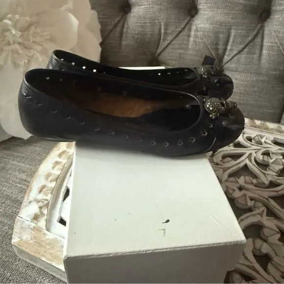 Pedro Garcia Leather Skull Flats Shoes Women’s 6