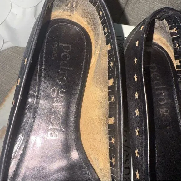 Pedro Garcia Leather Skull Flats Shoes Women’s 6