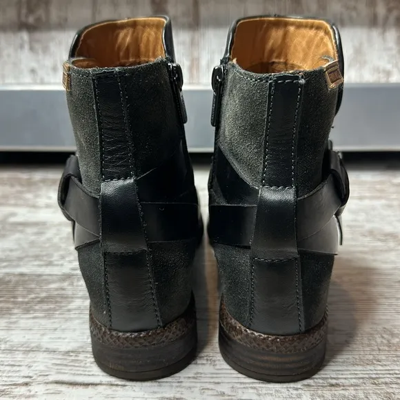 Pikolinos Ordinos Ankle boot with Leather accent strap &amp; buckle, sz 36