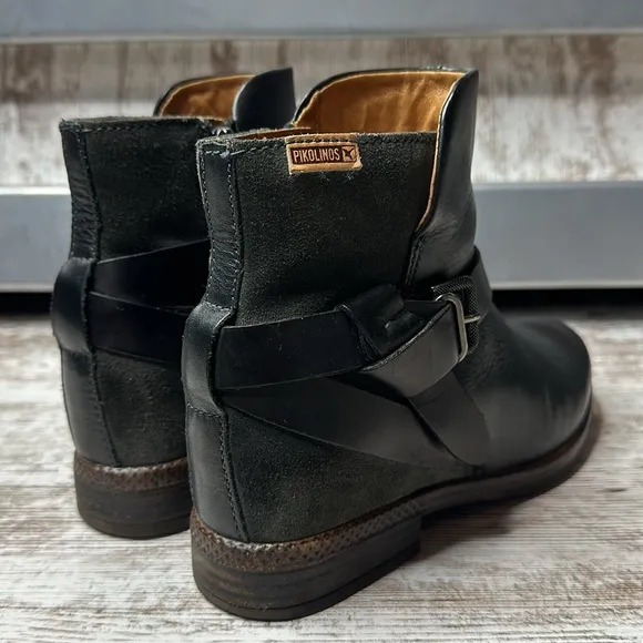 Pikolinos Ordinos Ankle boot with Leather accent strap &amp; buckle, sz 36