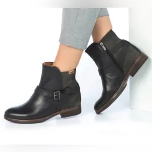 Pikolinos Ordinos Ankle boot with Leather accent strap &amp; buckle, sz 36
