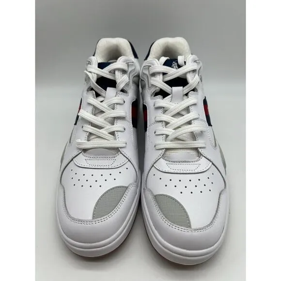 Polo Ralph Lauren Court Mid Pro Sneaker Red White &amp; Blue Shoes Men 10.5D NEW🛒