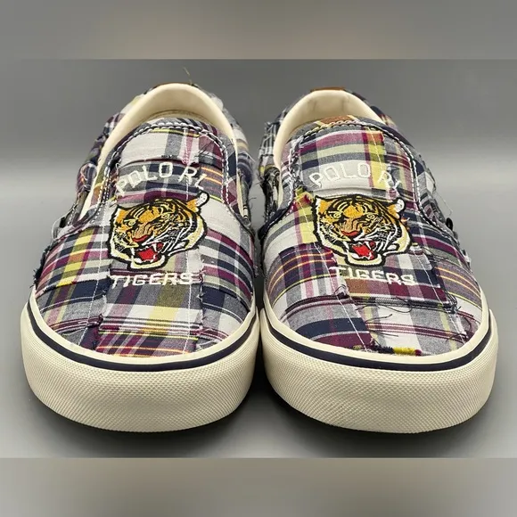 Polo Ralph Lauren Keaton Pony Slip-On Tiger Patchwork Shoes Men’s Size 10 NEW