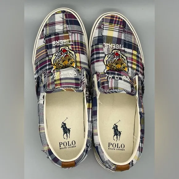 Polo Ralph Lauren Keaton Pony Slip-On Tiger Patchwork Shoes Men’s Size 10 NEW