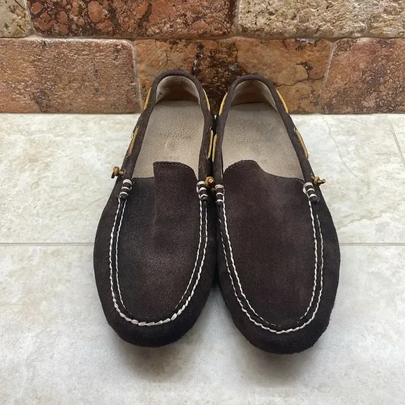 Polo Ralph Lauren Men’s Loafers Arkley Shoes Leather Suede Brown Size 9D