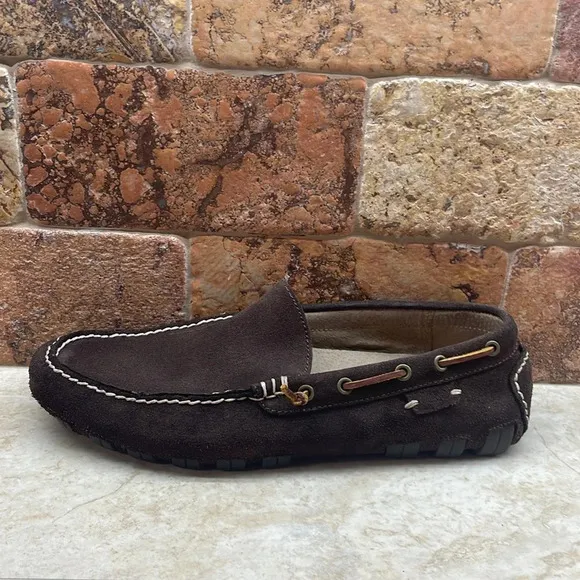 Polo Ralph Lauren Men’s Loafers Arkley Shoes Leather Suede Brown Size 9D
