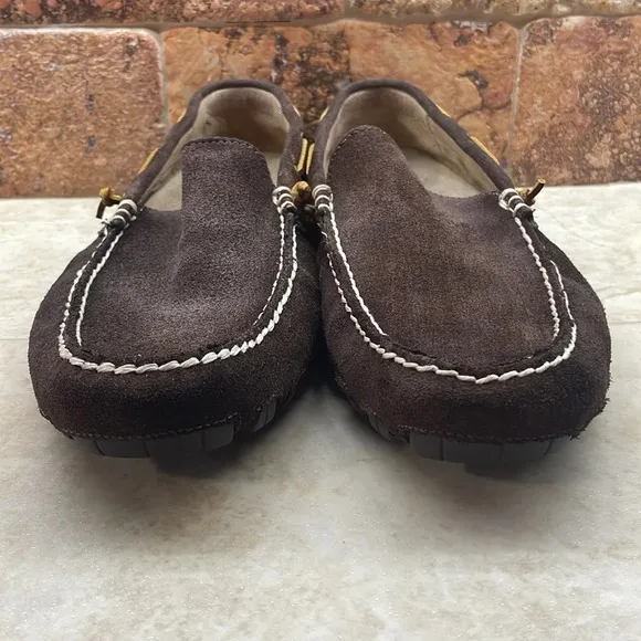 Polo Ralph Lauren Men’s Loafers Arkley Shoes Leather Suede Brown Size 9D